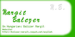 margit balczer business card